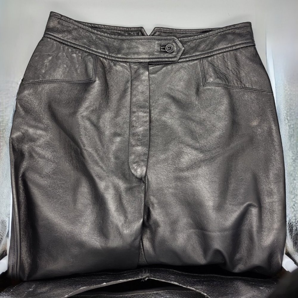 Burberry's Vintage Leather High Waisted Pants - Picture 15 of 16